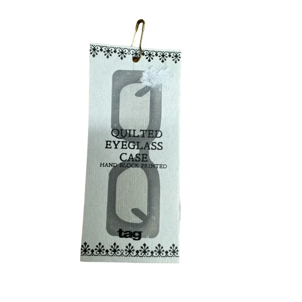 TAG Brand Quilted Eyeglass Sunglasses Case Yellow Floral‎ NWT